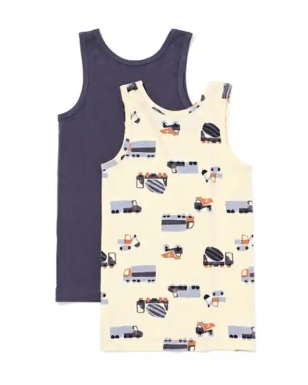 Bild 2 von Kinderhemden mit Auto – 2 Stück eierschalenfarben