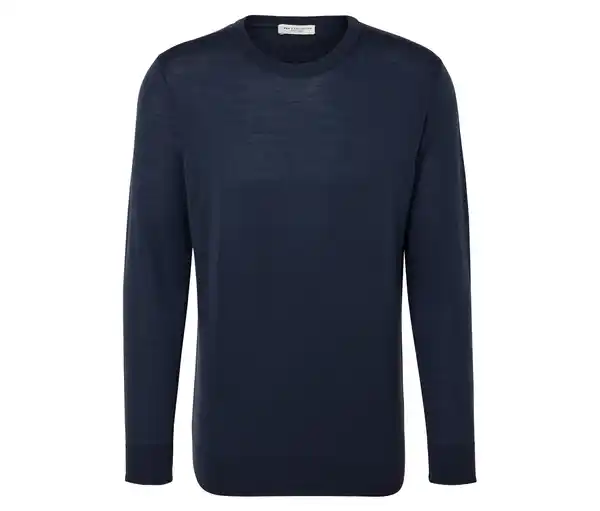 Bild 1 von Merino-Pullover, dunkelblau meliert
