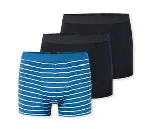 3 SCHIESSER Slipboxer, blau-weiß gestreift