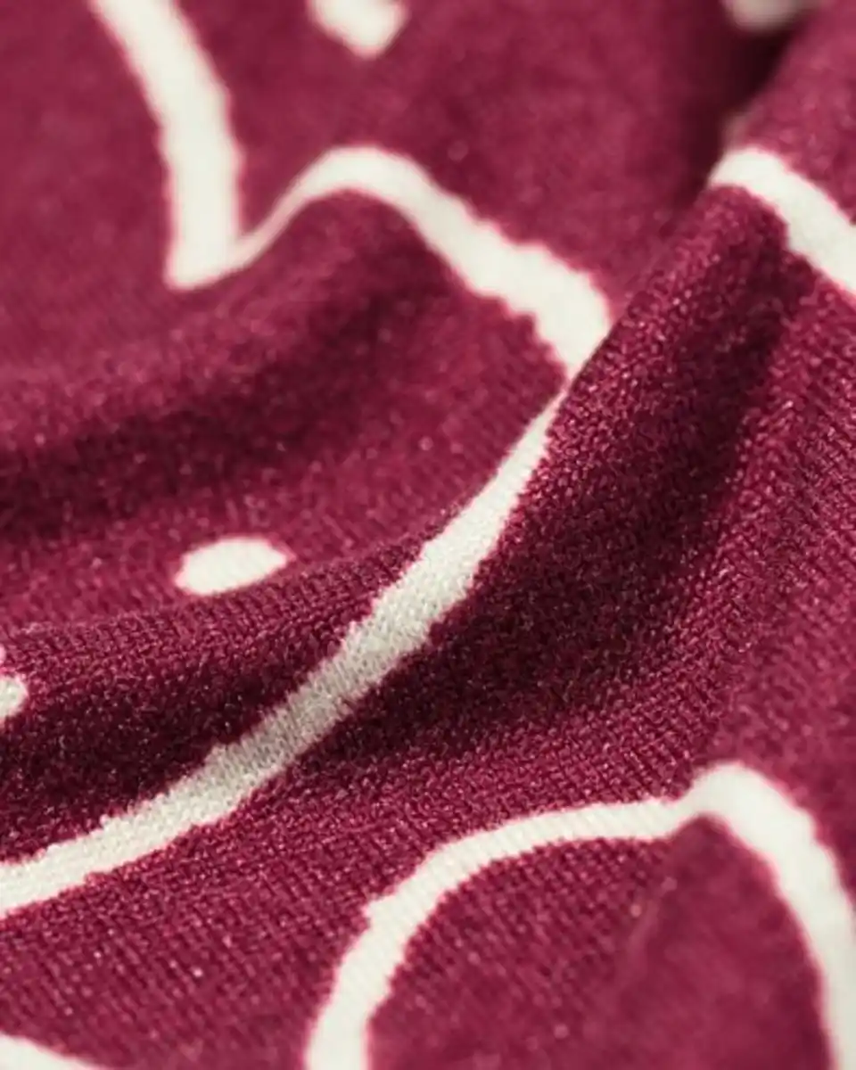 Bild 3 von Miffy Damenpyjama aus Mikrofaser bordeauxrot