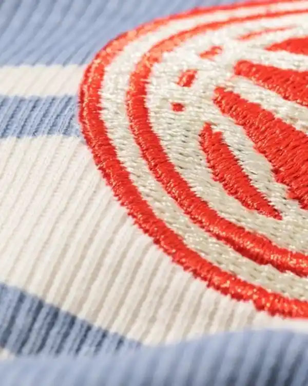 Bild 3 von Kinderpyjama gerippt mit Streifen blau