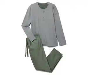 Pyjama-Set mit gewebter Hose
