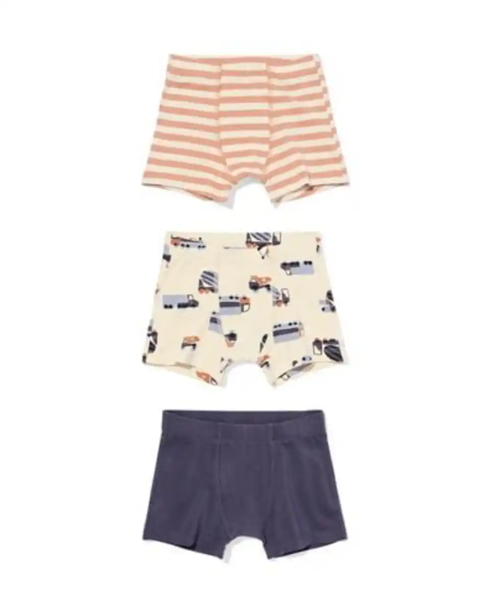 Bild 1 von Kinder-Boxershorts Auto – 3 Stück eierschalenfarben