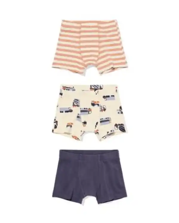 Bild 1 von Kinder-Boxershorts Auto – 3 Stück eierschalenfarben