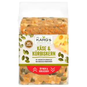 Dr. Karg's Vollkorn-Knäckebrot Käse & Kürbiskern 200g
