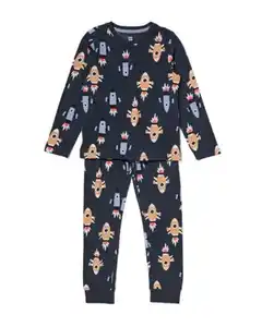 Kinderpyjama Rakete dunkelblau