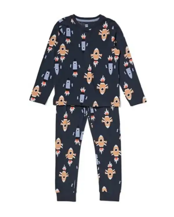 Bild 1 von Kinderpyjama Rakete dunkelblau