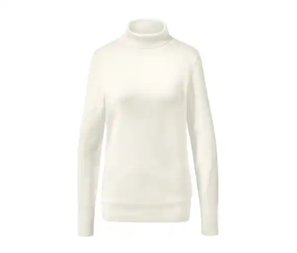 Bild 1 von Feinstrick-Rollkragenpullover, cremeweiß