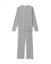 Bild 2 von Pyjama aus Baumwolle für Männer dunkelgrau