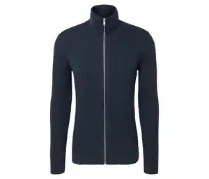Strickjacke, navy meliert