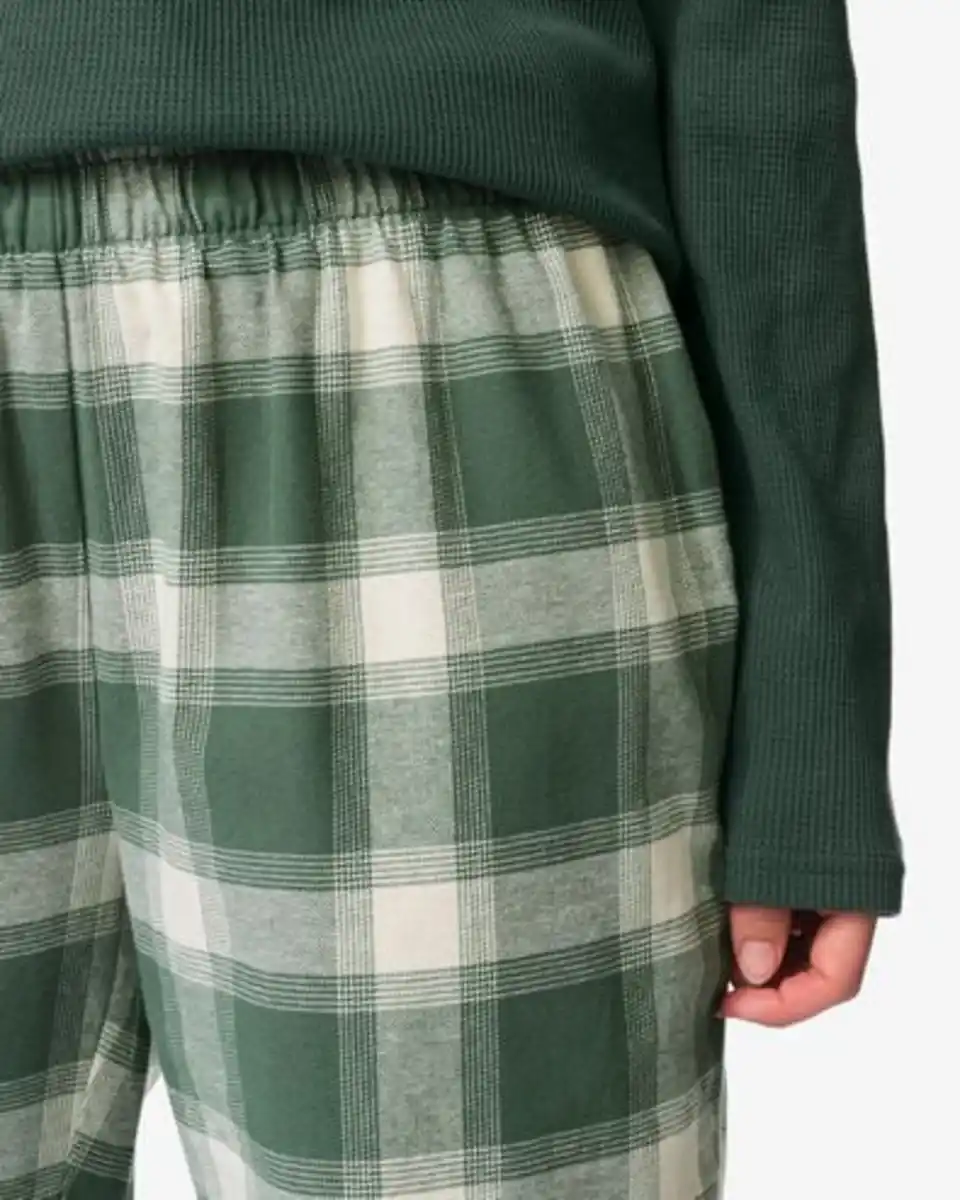 Bild 4 von Damenpyjama kariert dunkelgrün