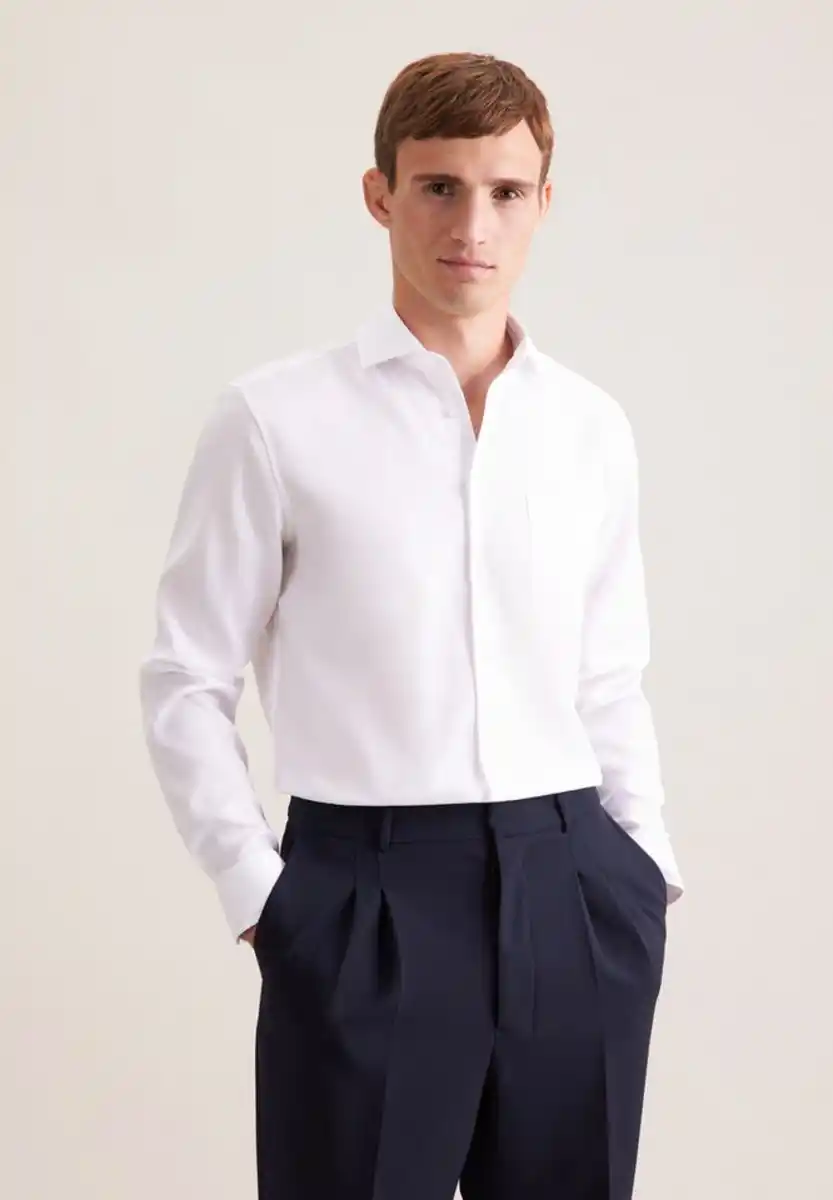 Bild 1 von seidensticker Businesshemd Regular Regular Langarm Kentkragen Uni