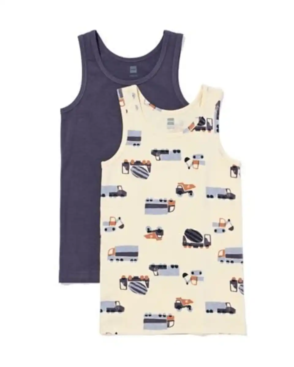 Bild 1 von Kinderhemden mit Auto – 2 Stück eierschalenfarben