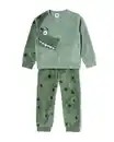 Bild 1 von Kinderpyjama Fleece Dino dunkelgrün