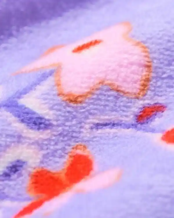 Bild 4 von Kinderpyjama aus Velours mit Blumen lila