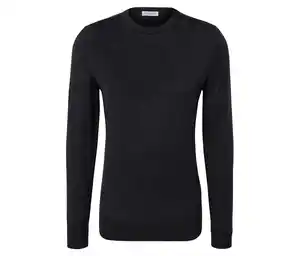 Merino-Pullover, schwarz