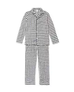 Kinderpyjama Flanell mit Streifen blau