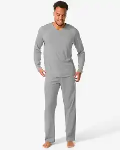 Pyjama aus Baumwolle für Männer dunkelgrau