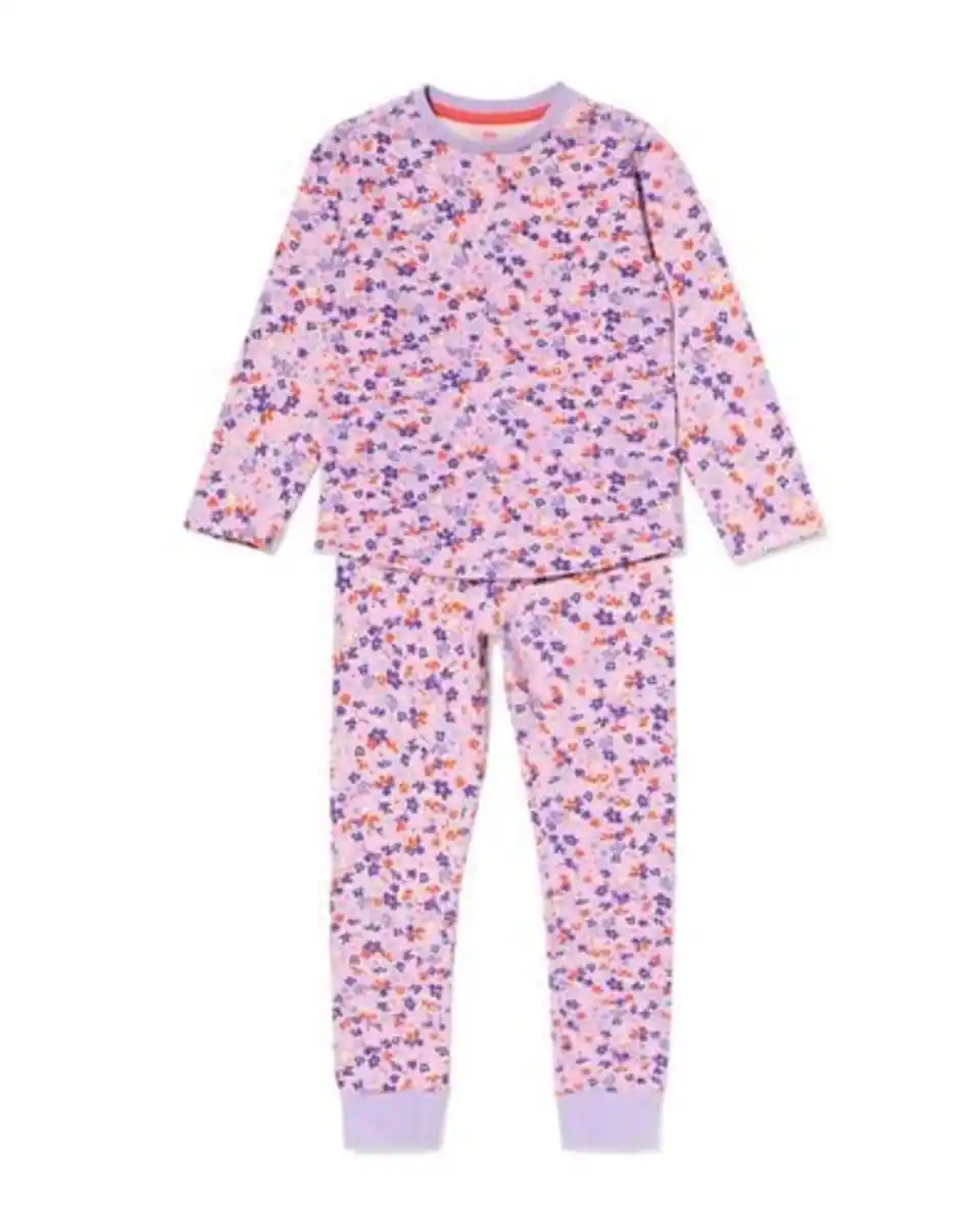 Bild 1 von Kinderpyjama Blumen lila