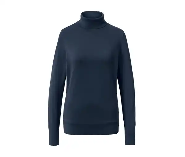 Bild 1 von Feinstrick-Rollkragenpullover, dunkelblau