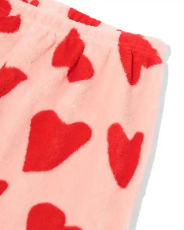 Bild 2 von Kinderpyjama, Fleece, Herzen rosa