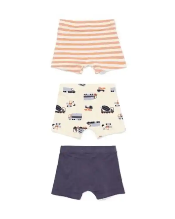 Bild 2 von Kinder-Boxershorts Auto – 3 Stück eierschalenfarben