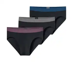 3 SCHIESSER Rio-Slips, schwarz