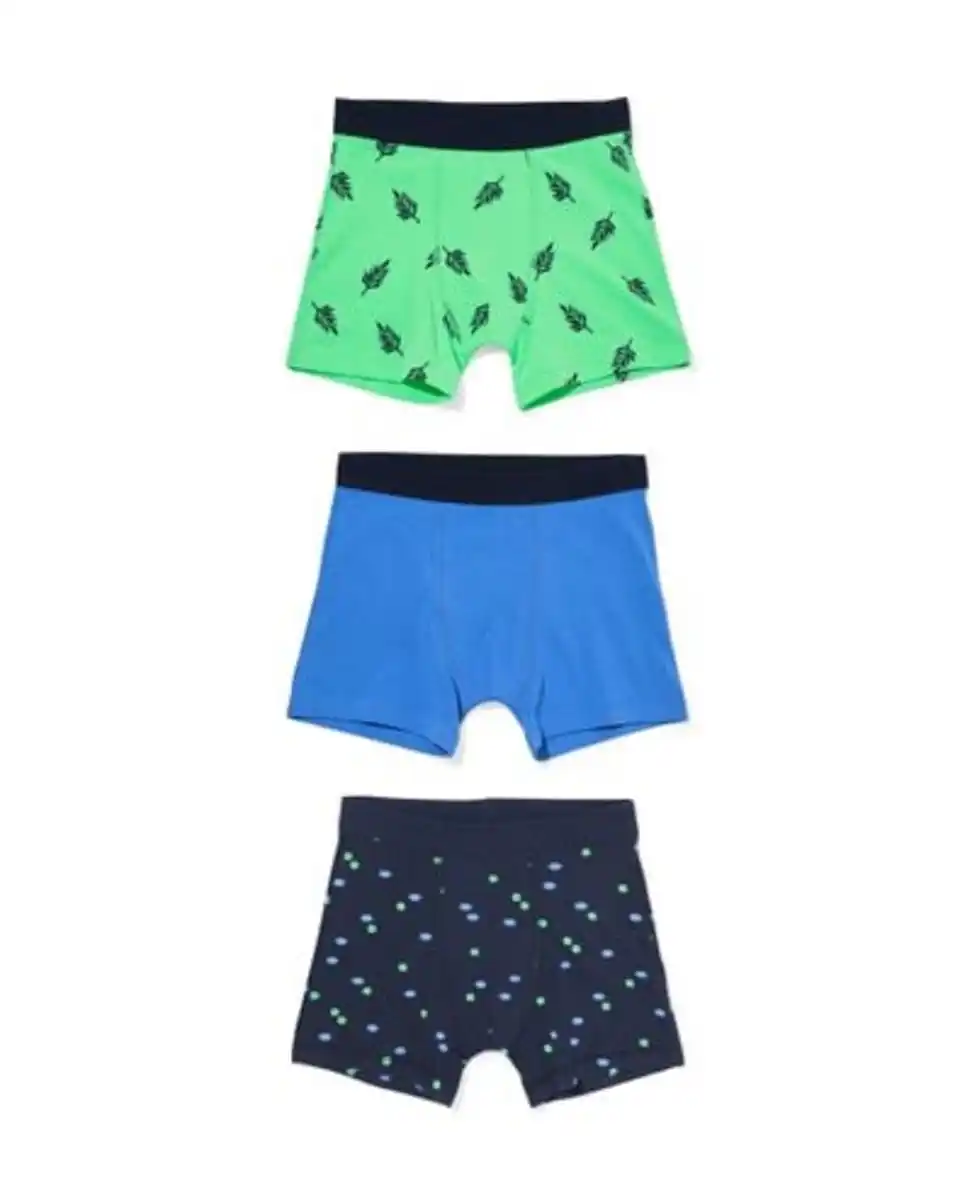 Bild 1 von Kinder-Boxershorts aus Baumwollstretch – 3 Stück blau