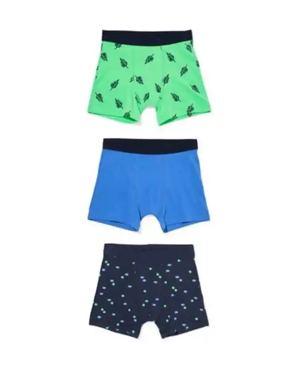 Bild 1 von Kinder-Boxershorts aus Baumwollstretch – 3 Stück blau
