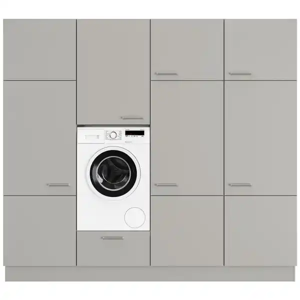 Bild 1 von Nobilia Hauswirtschaftsraum Touch, Grau, Holzwerkstoff, 1 Schubladen, 240x216.6x58.2 cm, Blauer Engel, Pefc, Goldenes M, Made in Germany, DGM-Klimapakt, Waschküche, Hauswirtschaftsraum