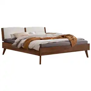 Hasena Bett, Weiß, Nussbaum, Holz, Nussbaum,Nussbaum, massiv, Höhe ca. 22 cm, 180x200 cm, in verschiedenen Holzarten erhältlich, Größen erhältlich, Schlafzimmer, Betten, Doppelbetten