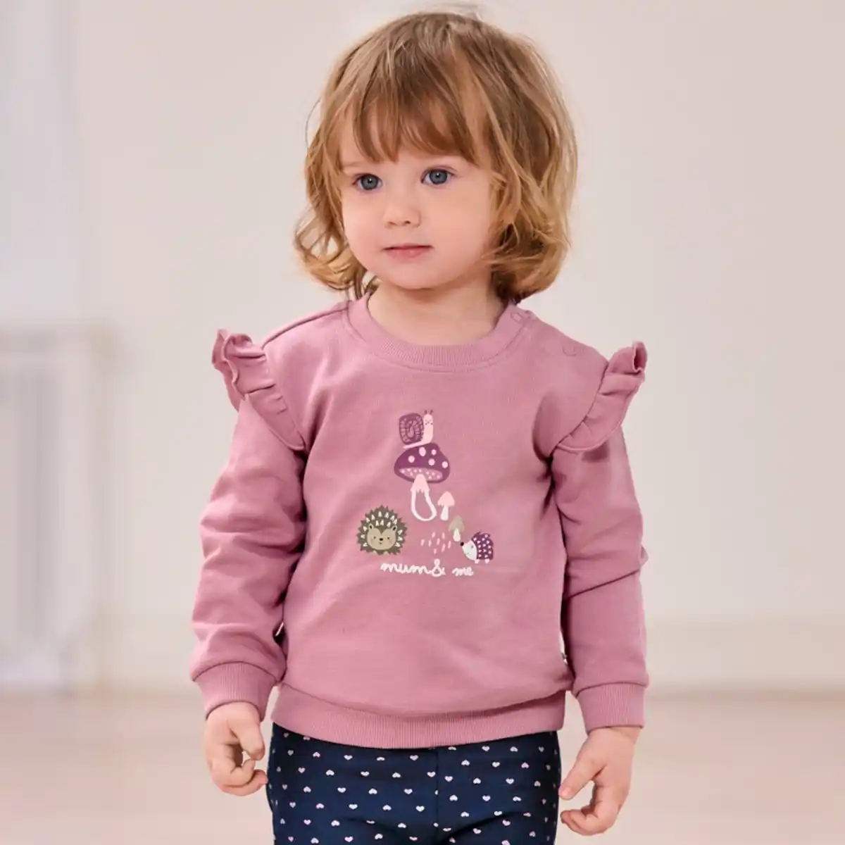 Bild 2 von Baby-Mädchen-Sweatshirt mit hohem Baumwollanteil, 2er-Set