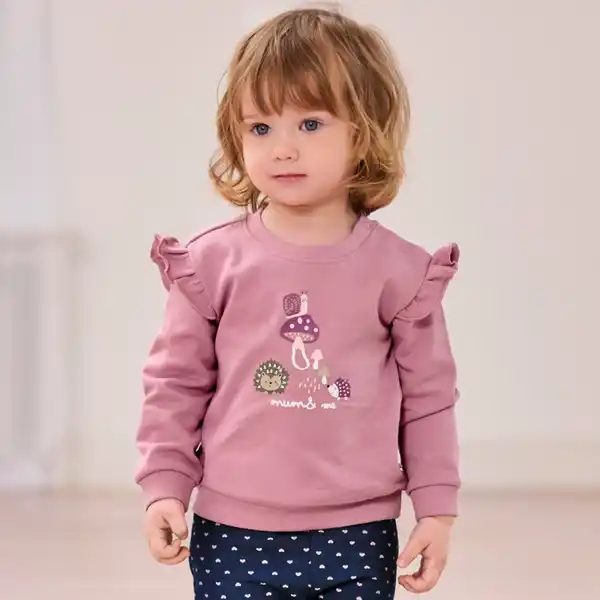 Bild 2 von Baby-Mädchen-Sweatshirt mit hohem Baumwollanteil, 2er-Set