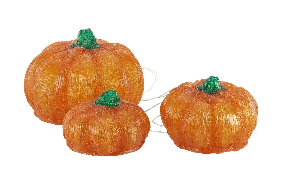Bild 1 von LED Kürbis  3er Set   ¦ orange ¦ Maße (cm): B: 20 H: 24 T: 20.0 Lampen & Leuchten > Innenleuchten > Lichterketten - Möbel Kraft