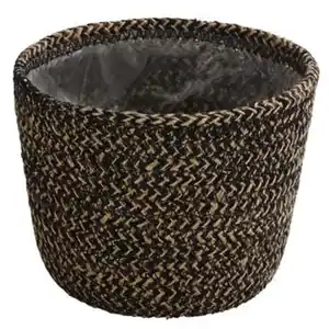 Dehner Jute-Korb Selin, rund, schwarz
