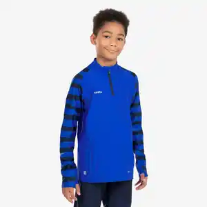 KIPSTA Kinder Fußball Sweatshirt mit Reißverschluss - VIRALTO Kids blau/marineblau
