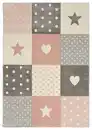 Bild 1 von Kinderteppich Pastel Kids Grau/Hellrosa ca. 160x230cm, Grau, Hellrosa