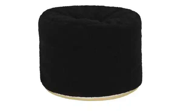 Bild 1 von como Pouf  Teddy uni ¦ schwarz ¦ Maße (cm): H: 30  Ø: 43.0 Polstermöbel > Hocker > Sitzpouf - Möbel Kraft