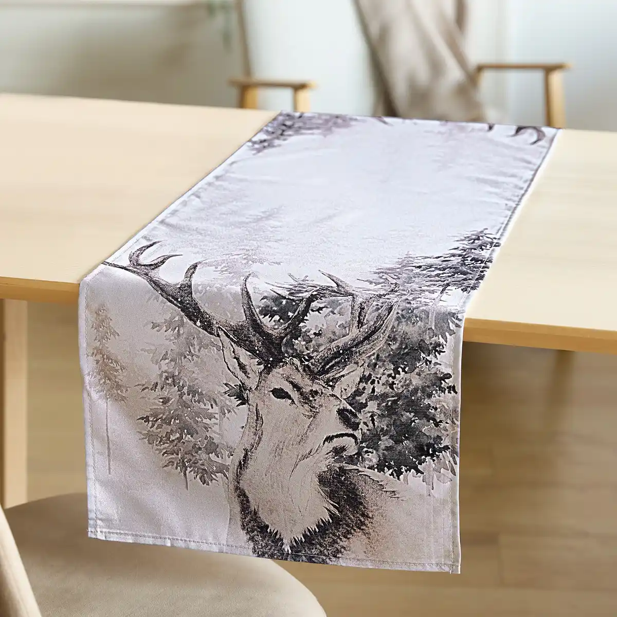 Bild 1 von Tischläufer mit Hirsch-Motiv, ca. 40x140cm