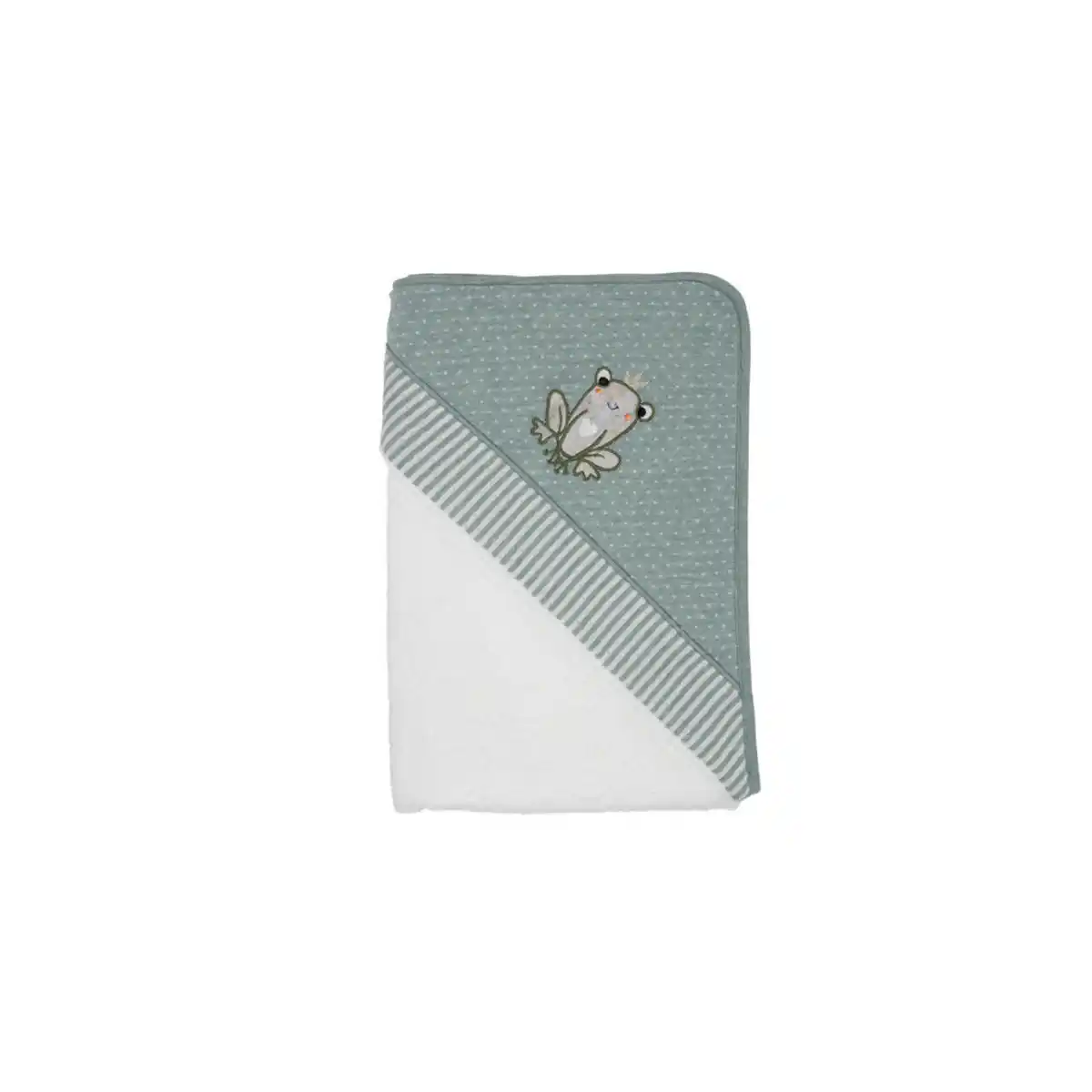 Bild 1 von Bebe's Collection Kapuzenbadetuch Froschkönig, Hellgrün, Textil, 100x100 cm, Oeko-Tex® Standard 100, Aufhängeschlaufe, angenehm weich, hochwertige Qualität, Pflegen, Baden, Kapuzenhandtücher