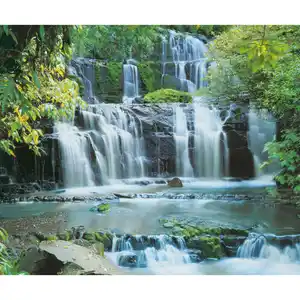 Xora Vliestapete, Mehrfarbig, Flusslauf, 300x250 cm, Fsc, Tapeten & Wandverkleidungen, Vliestapeten