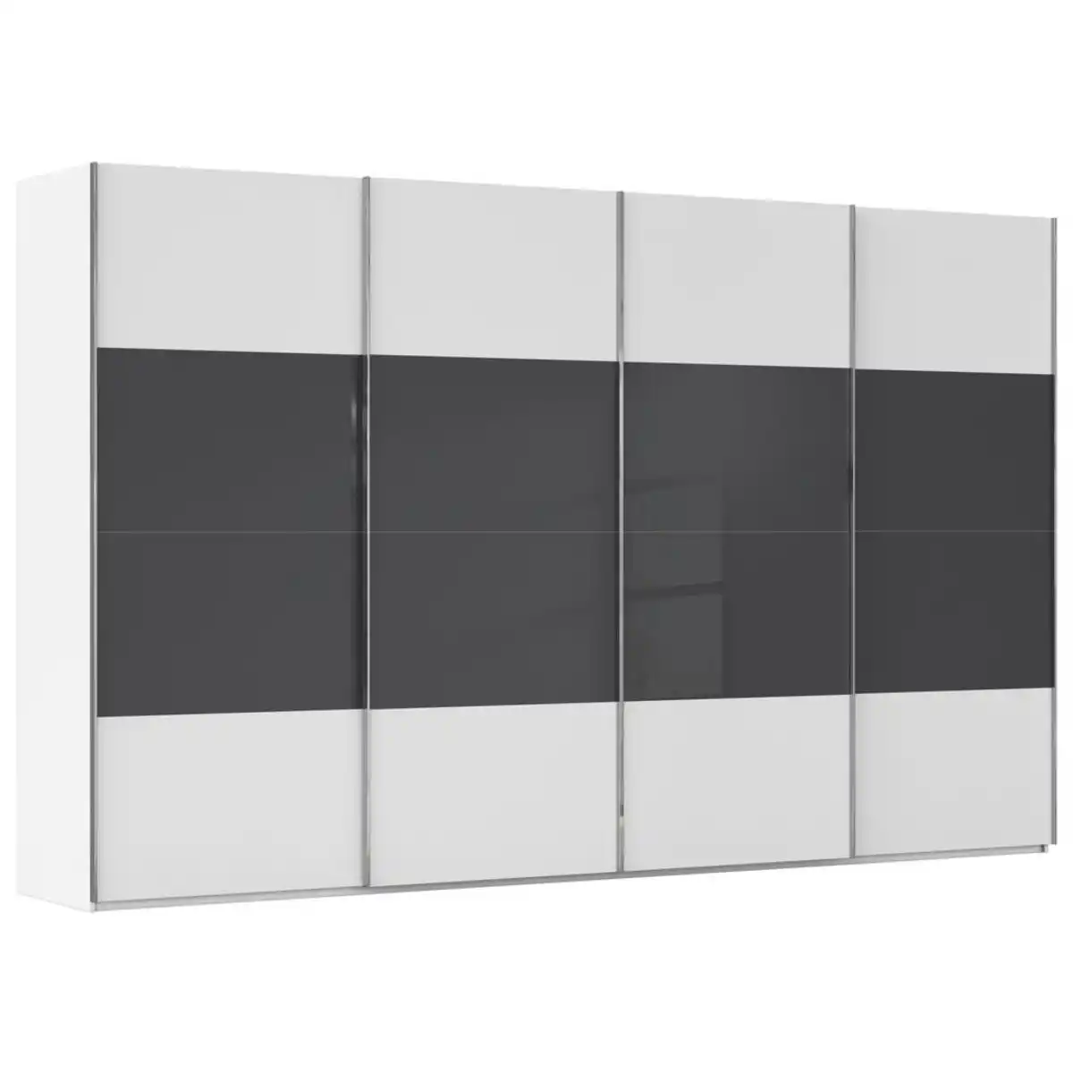 Bild 1 von Novel Schwebetürenschrank Saligo, Schwarz, Weiß, Holzwerkstoff, 10 Fächer, 361x235x68 cm, Blauer Engel, Goldenes M, BQ - Bündnis für Qualität, Made in Germany, Typenauswahl, Beimöbel erhältli