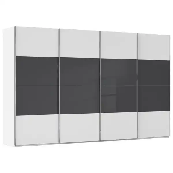 Bild 1 von Novel Schwebetürenschrank Saligo, Schwarz, Weiß, Holzwerkstoff, 10 Fächer, 361x235x68 cm, Blauer Engel, Goldenes M, BQ - Bündnis für Qualität, Made in Germany, Typenauswahl, Beimöbel erhältli