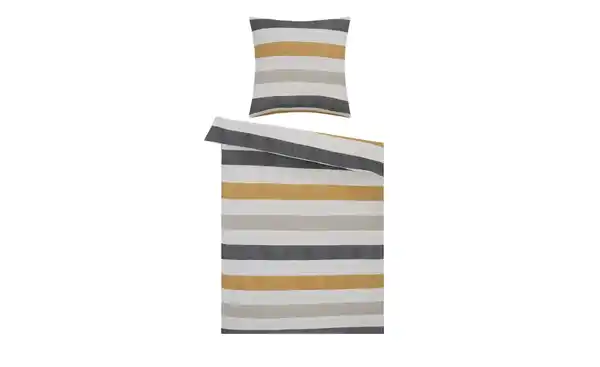 Bild 1 von como Biber Bettwäsche  Bold Stripes ¦ gelb ¦ Maße (cm): B: 135 Bettwaren > Bettwäsche-Sets > Winter-Bettwäsche-Sets - Möbel Kraft