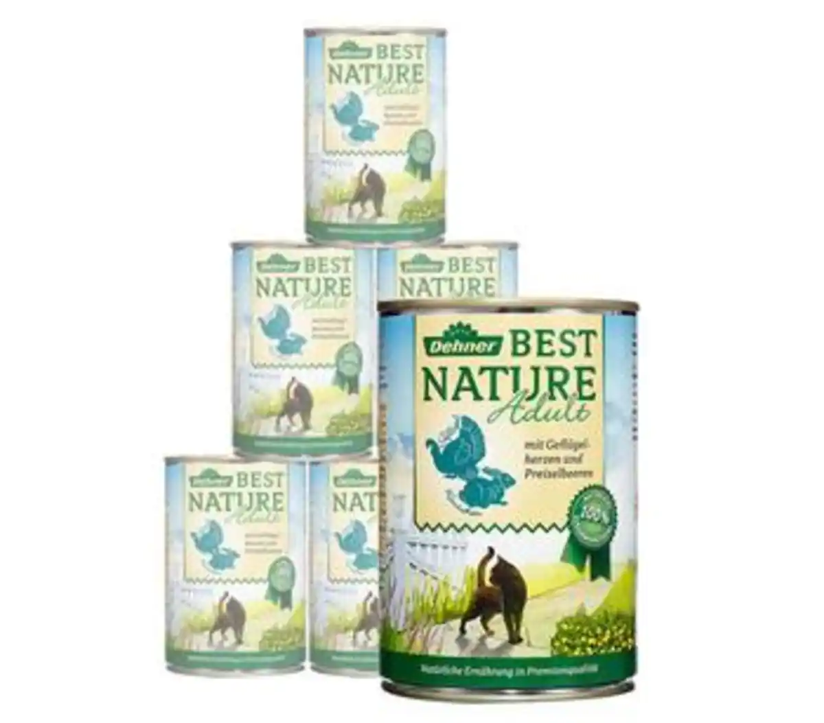 Bild 1 von Dehner Best Nature Nassfutter für Katzen Adult, 6 x 200 g/400 g