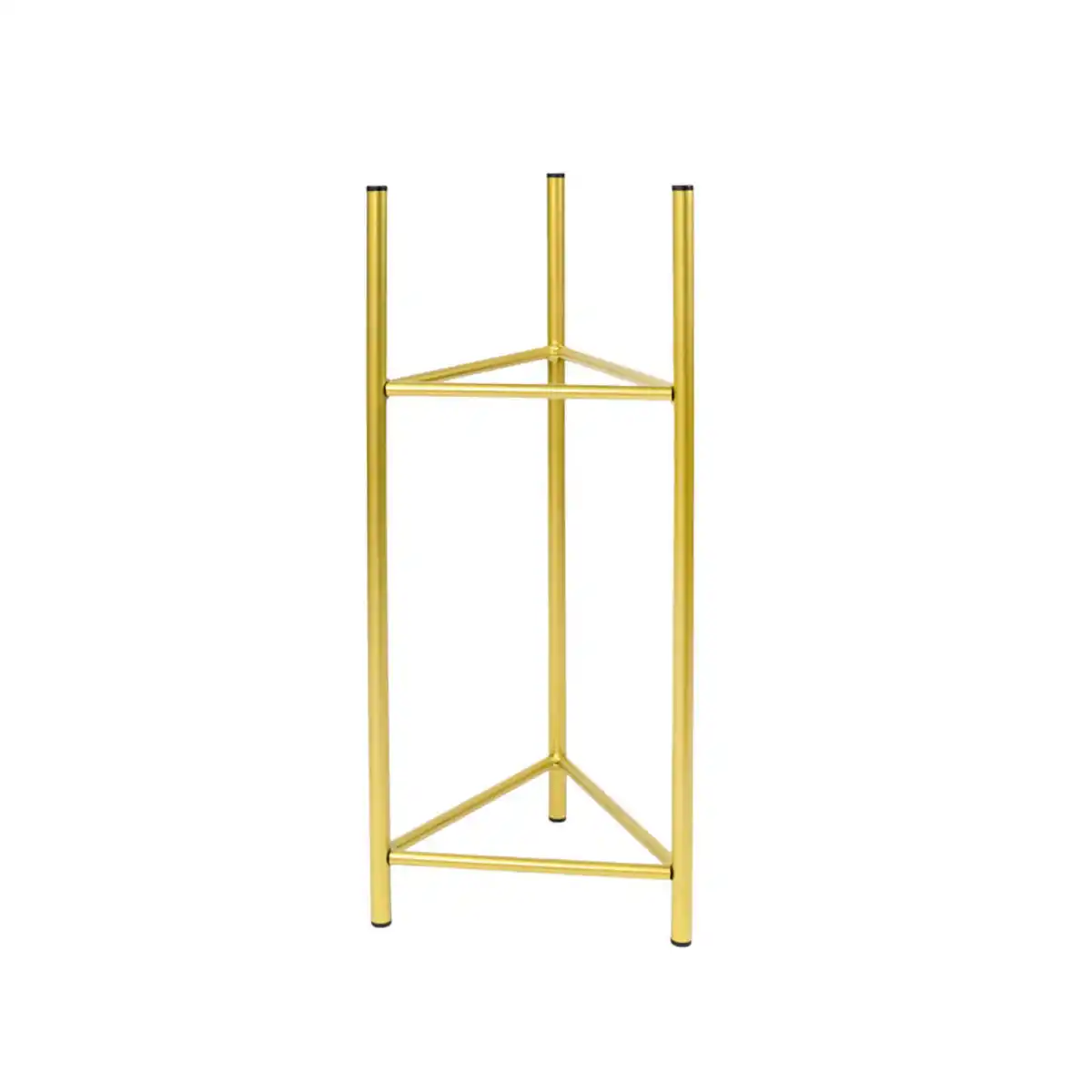 Bild 1 von Blumenständer, Gold, Metall, 27x60x27 cm, Handmade in Europe, UV-beständig, Wohnzimmer, Wohnzimmertische, Blumenständer