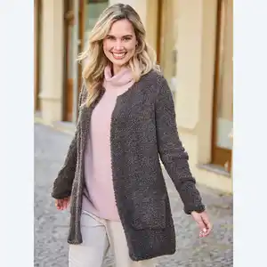 Damen-Jacke in Bouclè-Optik