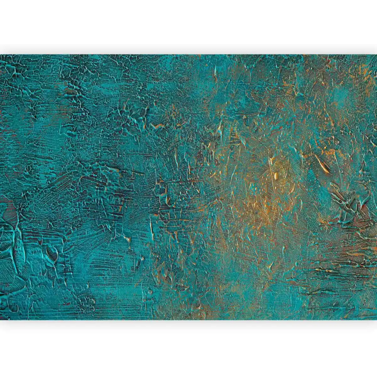 Bild 1 von artgeist Fototapete, Türkis, Kupfer, Textil, Metalloptik, 250x175 cm, CE, Tapeten & Wandverkleidungen, Fototapeten