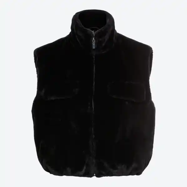 Bild 2 von Damen-Outdoor-Kunstfell-Weste mit Reißverschluss