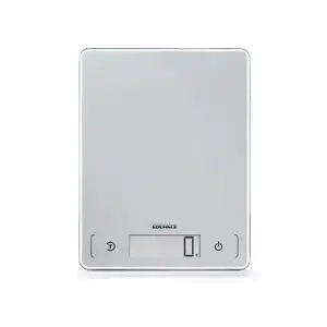 Soehnle Elektrische Page Comfort 300 Slim, Silber, Kunststoff, Glas, 17x0.99x22 cm, Zuwiegefunktion, digitale Anzeige, exkl. Batterie, Backen, Küchenwaagen